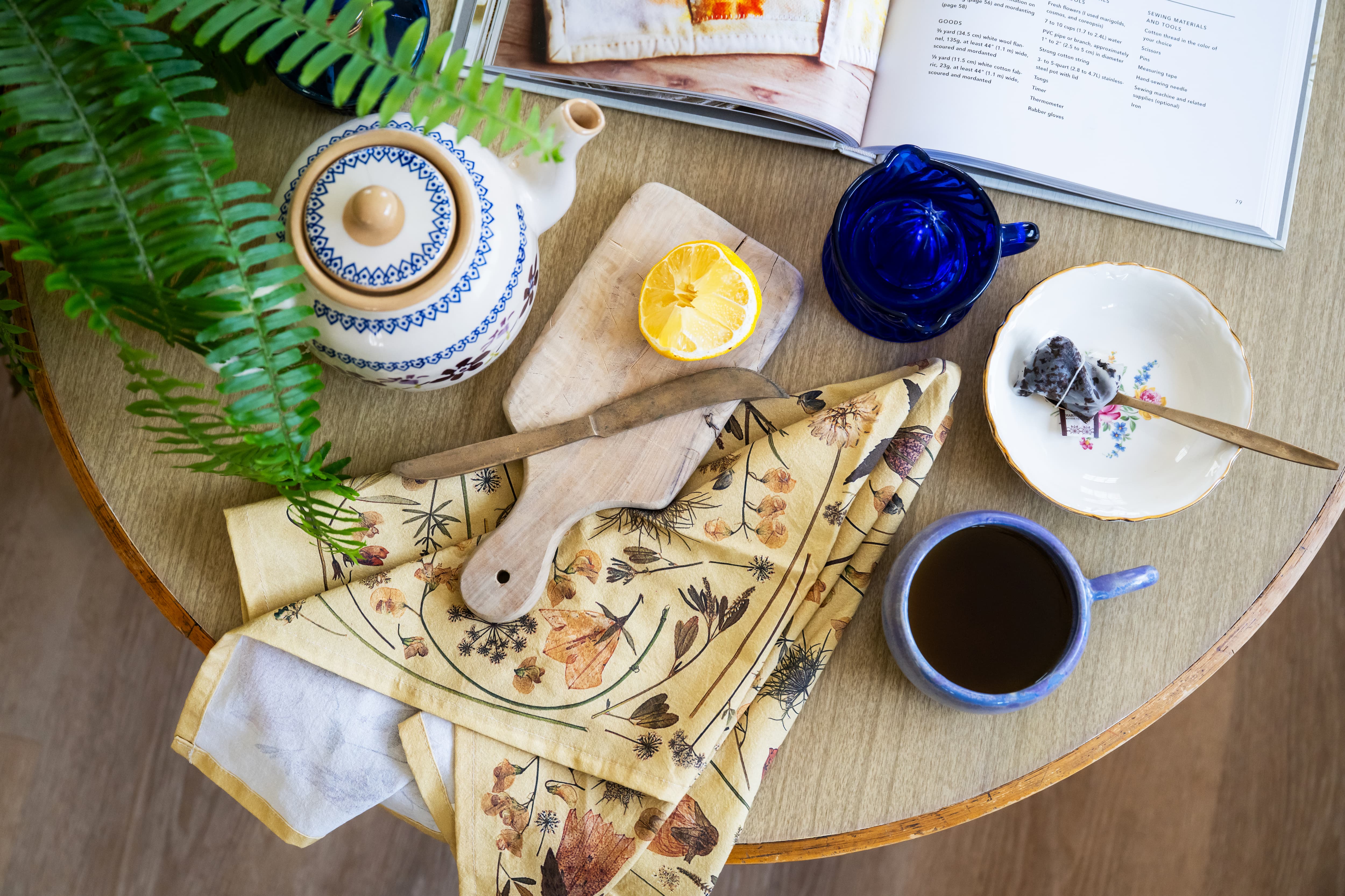 Vintage Garden Tea Towel