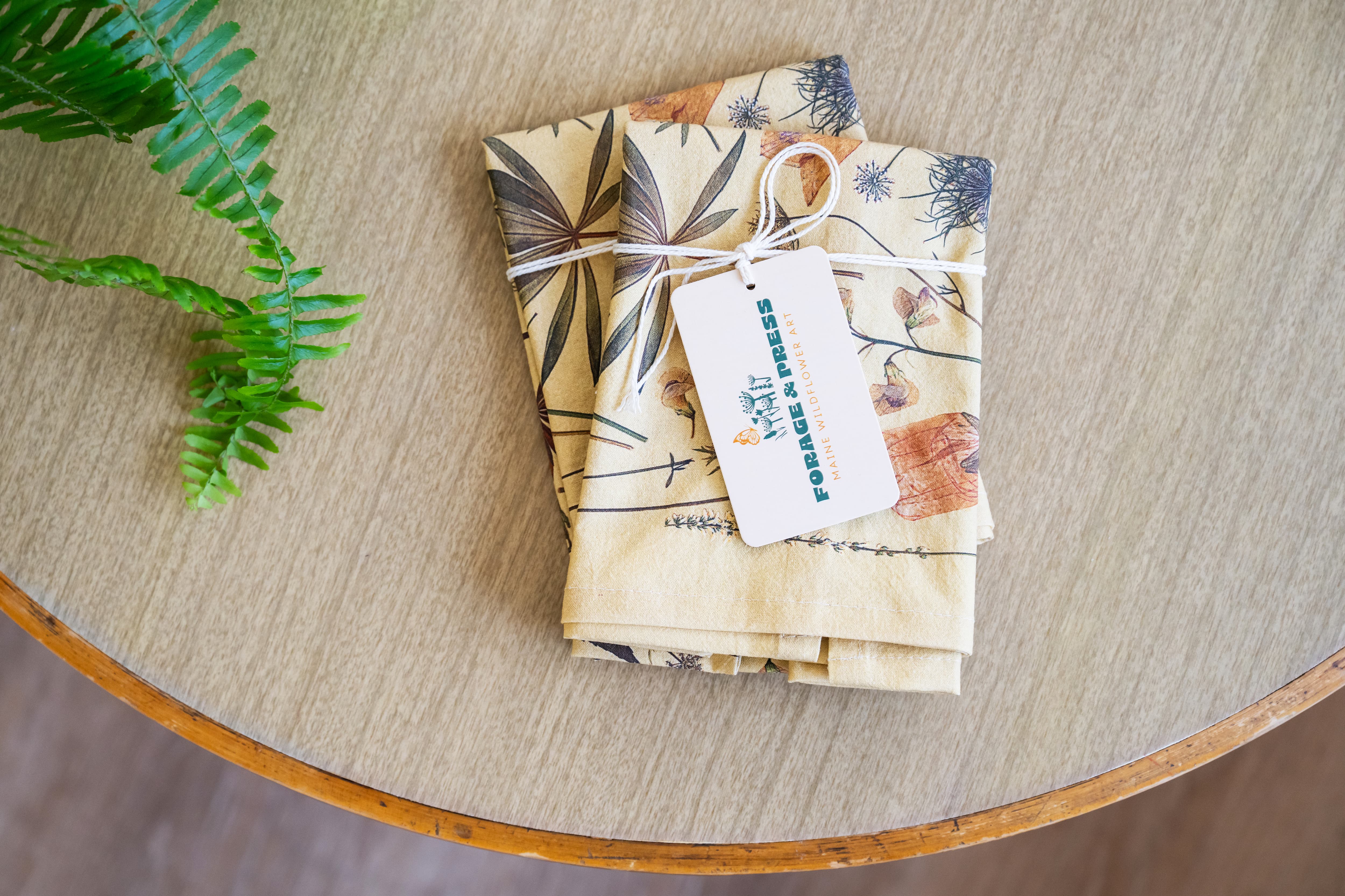 Vintage Garden Tea Towel