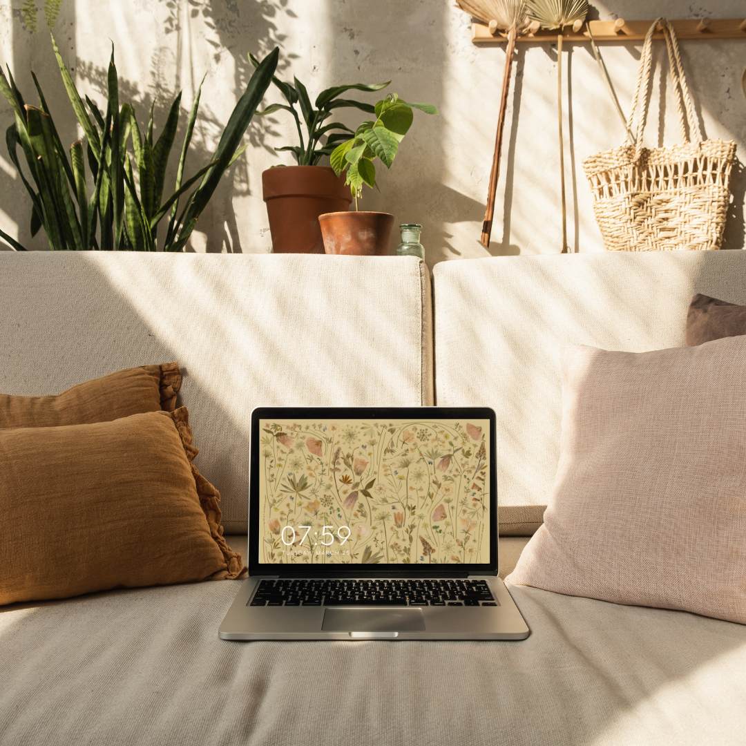 Vintage Garden Digital Wallpaper Set